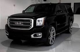 Yukon Denali Jet Black 7 Spoke 24 Custom Wheels Chrome Suv Trucks Yukon Denali Dream Cars