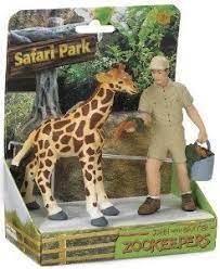 Retired Safari Land John And Baxter Zookeeper Giraffe Safari Zoo Keeper