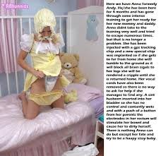 Imagine how popular she might be inviting her friends over to dress him up in diapers and pink onesies babydoll outfits and such feeding him with a bottle and spooning baby food into him. Very Ott Caption But A Really Cute Pic Baby Captions Diaper Girl Baby Voice