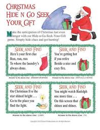 Christmas Hide And Go Seek Scavenger Hunt Christmas Gift Riddles Christmas Scavenger Hunt Christmas Gift Riddle Hunt