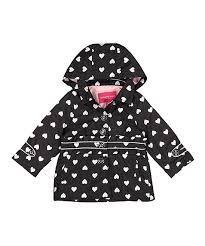 London Fog Black White Heart Jacket Infant Toddler Girls