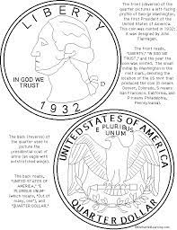 Get acquainted with the quarter! Us Quarter Coloring Page Printout Enchanted Learning