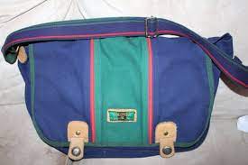 Great Vintage 80s Alexander Julian Colours Blue Green Canvas Messenger Bag Canvas Messenger Bag Bags Messenger Bag