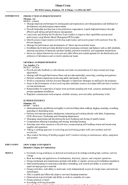 superintendent resume samples velvet jobs