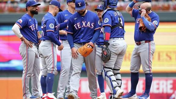 Rangers' stretched-thin pitching staff finally snaps in season-ending loss  to Twins - Yahoo Sports