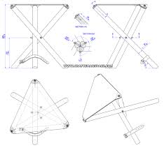 Fishing Folding Stool Plan Assembly Drawing Folding Stool Stool Wooden Stools