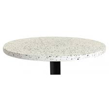 Terrazzo patio rectangular/oval table cover color: Black Terrazzo Dining Table