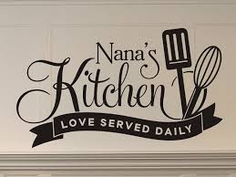 Kitchen Wall Decal Rustic Kitchen Wall Decor Nanas Kitchen Love Served Daily Kitchen Wall Quotes Vinyl Wall Decals Kitchen Wall Decals Kitchen Vinyl Rustic Kitchen Wall Decor