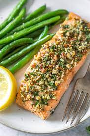 Tender salmon with cilantro, lime, avocado and tomato salsa. Pecan Crusted Salmon Recipe 5 Ingredient Simply Whisked