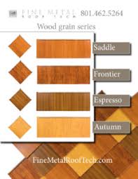 color chart for wood grain fine metal roof tech