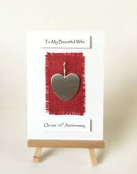 10th Wedding Anniversary Card Tin Anniversary Card Aluminium Etsy Anniversary Cards Wedding Anniversary Cards 10th Wedding Anniversary