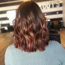 Deep Brown With A Mix Of Rose Balayage Hair Hair Color Balayage Deep Brown Hair