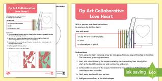 Looking for the definition of op? Op Art Collaborative Love Heart Art Activity Teacher Made