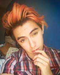 Cabello Naranja Orange Hair Hairstyle Men Youtube Damian Cervantes Colores De Cabello Hombre Tinte Hombre Color De Cabello