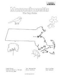 In addition to flowers, each state also has its own bird, tree, and flag, as well as a state motto. Massachusetts Coloring Page Teaching Squared