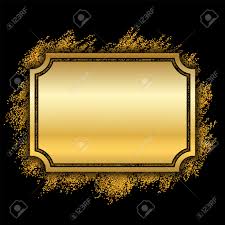 Black background border design on black paper. Gold And Black Background Design Vector