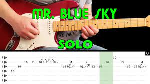 Mr Blue Sky Guitar Lesson Guitar Solo With Tabs E L O Fast Slow Youtube