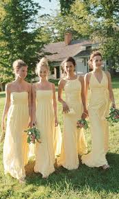 Sweetheart Halter Scoop Neck Square Neckline Daffodil Bridesmaid Dress 133 00 Yellow Bridesmaids Yellow Bridesmaid Dresses Bridesmaid Dresses