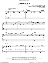 Free Piano Sheet Music Umbrella Rihanna Www Kerjajom Com
