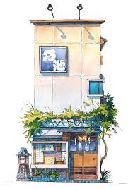 Beautiful Illustrated Storefronts In Tokyo By Mateusz Urbanowicz When I Moved To Tokyo More Than 3 Years A Dessin Urbain Comment Peindre Dessin Architecture