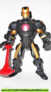 Black And Gold Iron Man Action Figure Marvel Super Hero Mashers Iron Man Now Era Universe Gold Black Superhero Marvel Superheroes Marvel