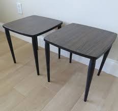 Mid Century Modern Black Square Stacking End Tables Formica Laminate Tops Pair This Be Vintage Mid Century Furniture Mid Century Modern Mid Century Furniture