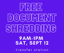 Free shipping offers are for standard ground delivery service and are only valid for shipping addresses within the 48 contiguous united states. Document Shredding Event Belgrade Me