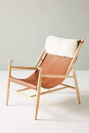 5 out of 5 stars. Sydney Cedar Leather Slingback Wood Chair