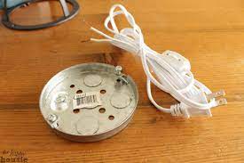 Wiring lights to a plug. How To Turn A Hard Wired Light Fixture Into A Plug In The Happy Housie