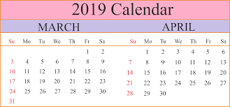 Blank Calendar March April 2019 March Calendar Printable Calendar Printables Printable Notes
