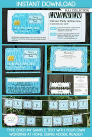 Mall Scavenger Hunt Party Printables Invitations Turquoise Scavenger Hunt Party Mall Scavenger Hunt Scavenger Hunt Birthday