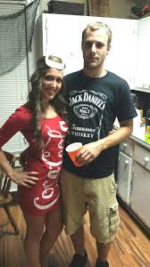 Jack And Coke Couples Costume Jackandcoke Boosandbooze Halloweenparty Jackdanie Dyi Halloween Costumes Halloween Costumes Diy Couples Diy Couples Costumes