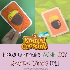 How To Make Animal Crossing New Horizons Diy Recipe Cards Irl In 2020 Diy Recipe Cards Diy Food Recipes Recipe Cards