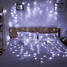 Free delivery on orders over £60. Window Curtain String Light 3 X 3m 300 Leds Starry Fairy Lights For Wedding Party Home Garden Bedroom Outdoor Indoor Wall Decorations Warm White Blue Multi Color White Linkable 220 240 V 1pc 7174877 2020 25 99