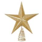 Gold Glitter Star Tree Topper, 12-in For Living