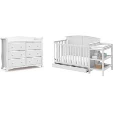 Check spelling or type a new query. 6 Drawer Double Dresser With Baby Crib And Changing Table Set In Pure White Walmart Com Walmart Com
