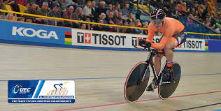 Fiets schilderij mountainbiken ingelijste kunst fiets motor voertuigen. Koga Nieuwe Sponsor Ek Baanwielrennen 2019