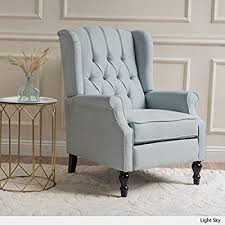 Amazon Com Elizabeth Light Beige Tufted Fabric Arm Chair Recliner Home Kitchen Living Room Chairs Comfortable Living Room Chairs Comfy Chairs