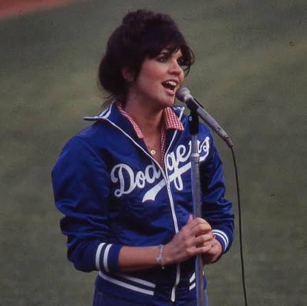 On this day in 1977, Linda sang the National Anthem at Dodger Stadium ❤️
