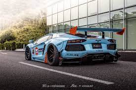 Liberty Walk Limited Edition Body Kit Paired With Exclusive Fi Exhaust Sound Liberty Walk X Wataru Kato X Sky Fo Lamborghini Aventador Luxury Cars Lamborghini