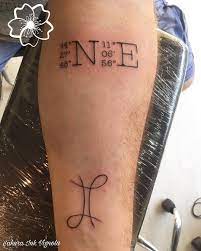 31 Very Stylish Coordinate Tattoos For Cool Bodyart Page 27 Of 31 Tattofit Com Best Tattoo Blog Foot Tattoos Coordinate Tattoos Tattoos
