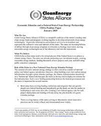 The academy and its members, other professional associations, government agencies and industry use position papers to shape food choices. Economic Stimulus And A Federal State Clean Energy Partnership Cesa Position Paper Clean Energy States Alliance