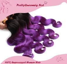 Hot Sale Remy Virgin Hair Brazilian Hair Ombre Color 1b Purple 6130 Body Wave Human Hair A Pack Of Long Hair Extensions Human Hair Extensions Hair Extensions