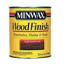 Dries in 2 hours making it possible to stain in a day; Minwax 1qt Wood Stain In Dark Walnut 70012