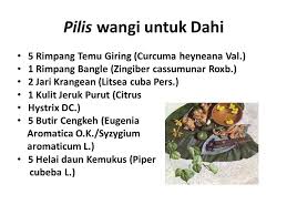 Minyak krangean digunakan dalan industri makanan, kosmetik dan rokok. Ramuan Untuk Pasca Melahirkan Sri Irtawidjajanti M Pd Universitas Negeri Jakarta Ppt Download