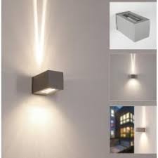 Lhg Lights Lhg Outdoor Wall Light Silver Gray Up Down Square Incl Homogeneous Halogen G9 33w X1002 33w Halog In 2020 Wall Lights Wall Lamp Outdoor Wall Lighting