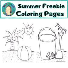 Open any of the printable files above by clicking the image or the link below the image. Free Summer Coloring Pages Worksheets Teaching Resources Tpt