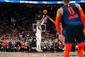 View the original article to see embedded media. Damian Lillard From 37 Feet And The Blazers Eliminate The Thunder The New York Times