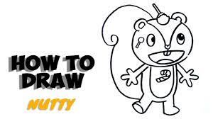 How To Draw Nutty From Happy Tree Friends - Youtube