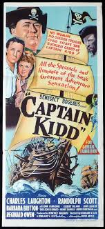 Swashbuckling adventure of the prince of pirates! Captain Kidd Original Daybill Movie Poster Randolph Scott Charles Laughton Moviemem Original Movie Posters